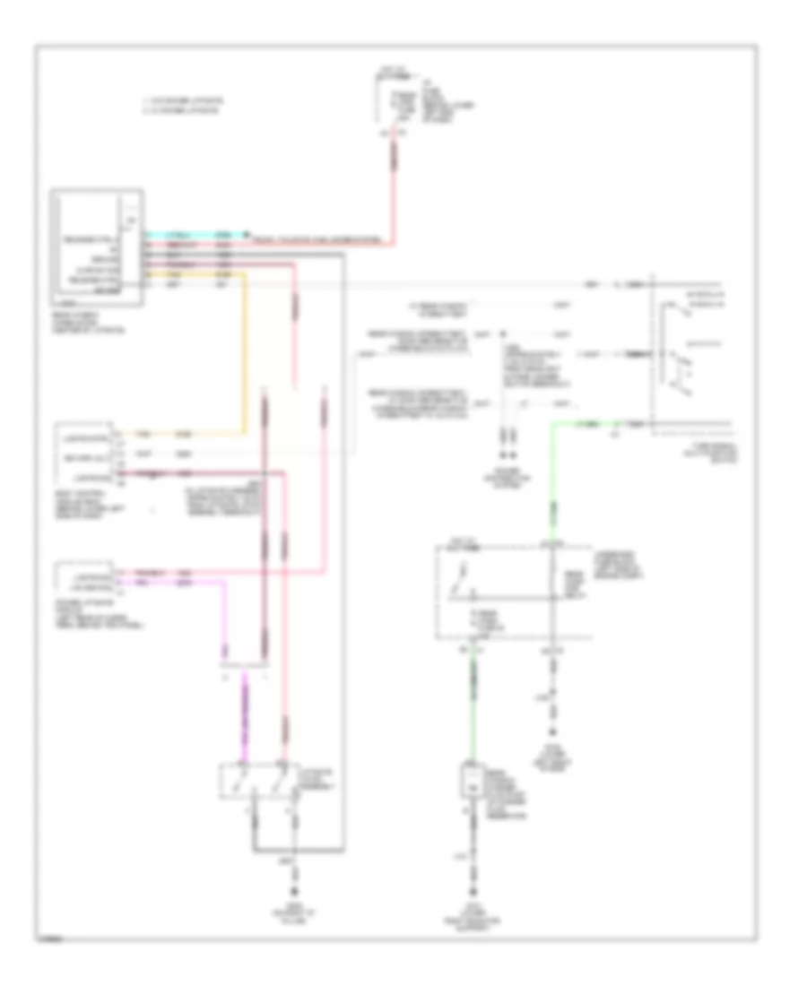 Электросхема заднего стеклоочистителя дворника и омывателя для Chevrolet Avalanche 2008
