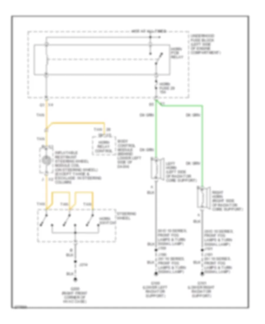 Horn Wiring Diagram for Chevrolet Avalanche 2008