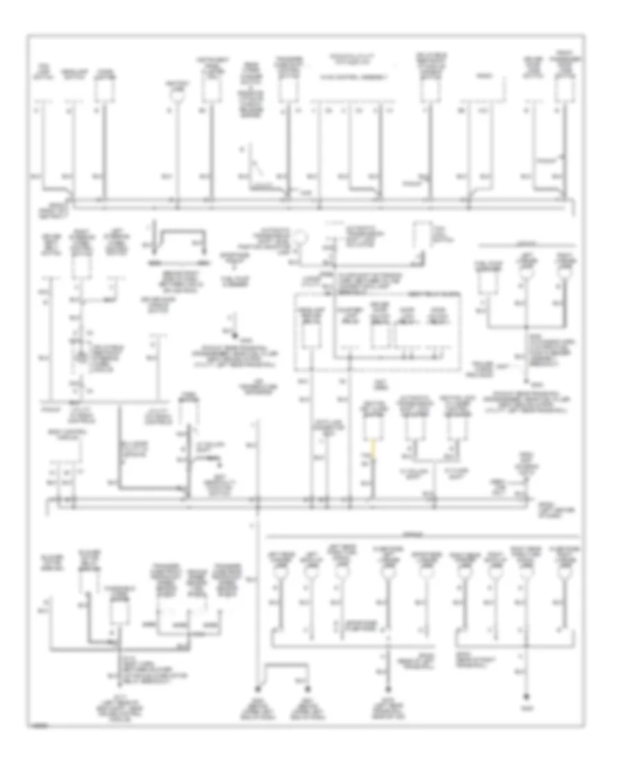 Ground Distribution Wiring Diagram (2 of 3) for Chevrolet S10 Pickup 2004