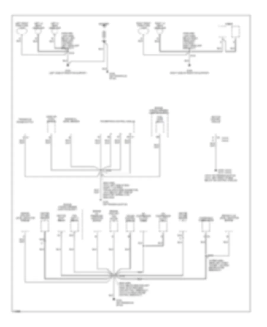 Ground Distribution Wiring Diagram 1 of 3 for Chevrolet Lumina 1999