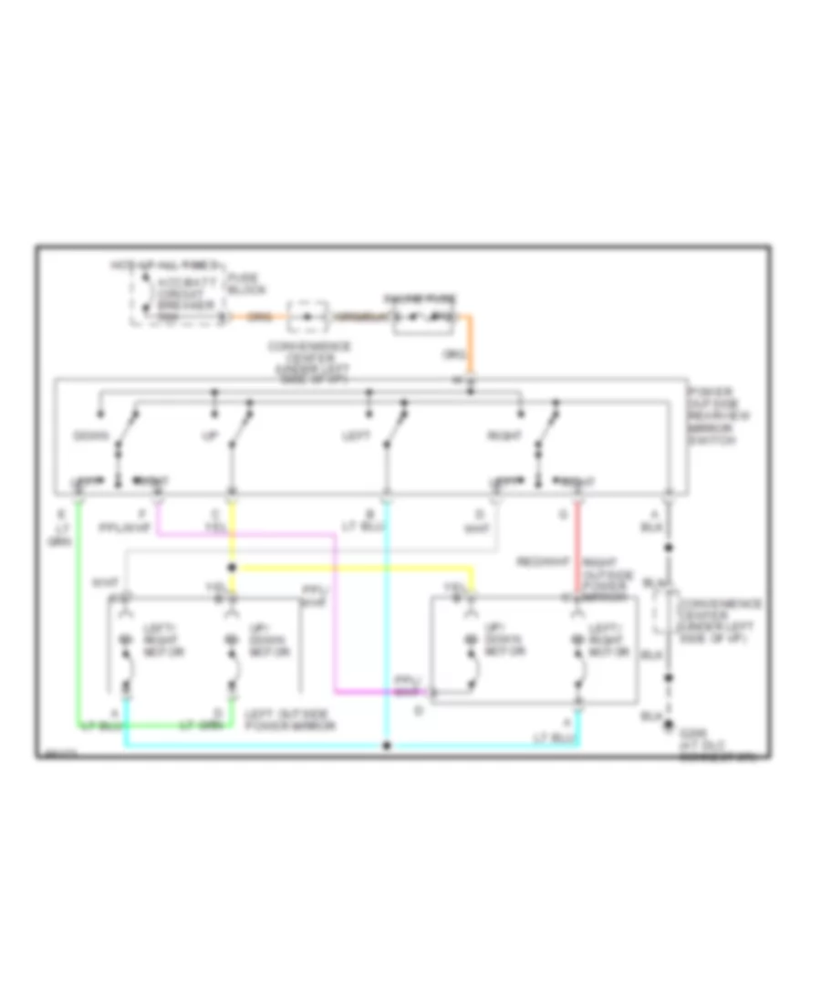 Power Mirror Wiring Diagram for Chevrolet Blazer K1993 1500