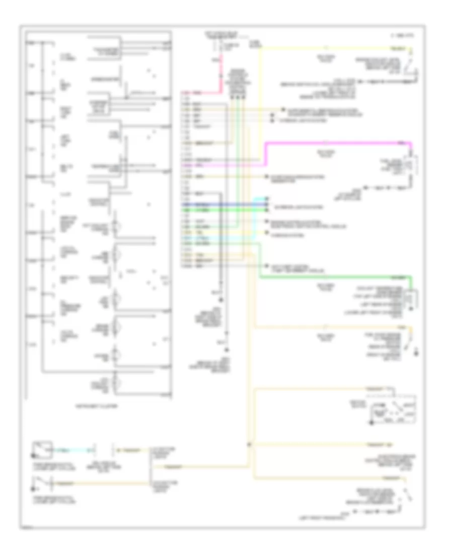 Instrument Cluster Wiring Diagram, without SEO for Chevrolet Lumina 1995
