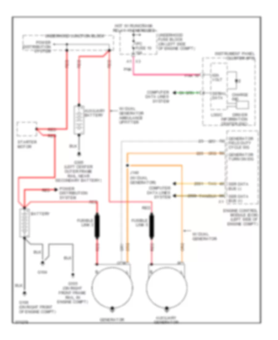 6 6L VIN L Charging Wiring Diagram for Chevrolet Cutaway G2012 3500
