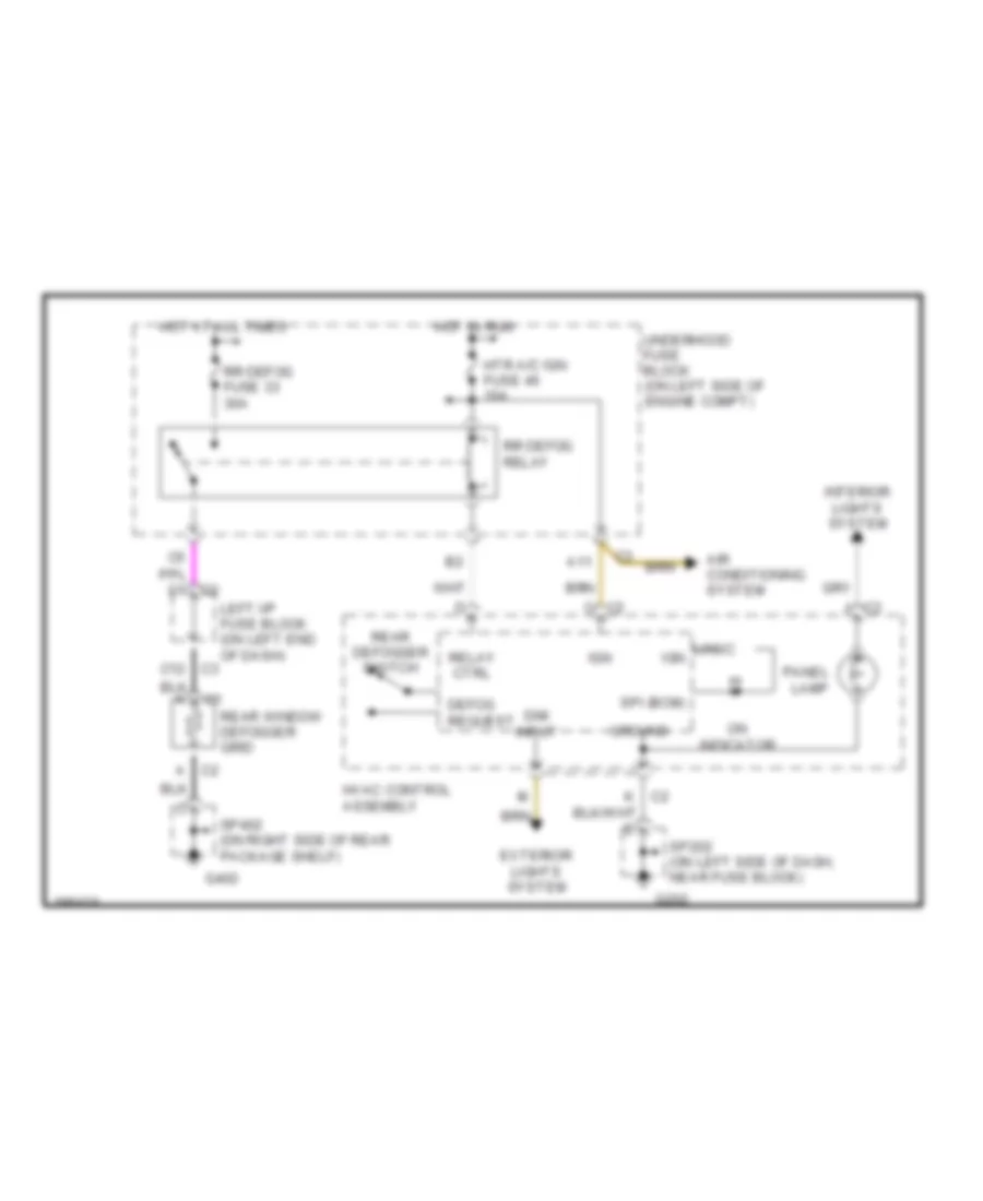 Defoggers Wiring Diagram for Chevrolet Classic 2004