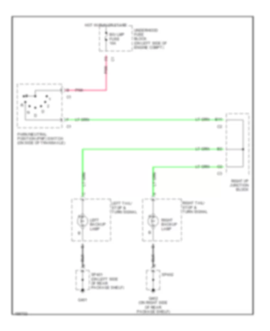 Backup Lamps Wiring Diagram for Chevrolet Classic 2004