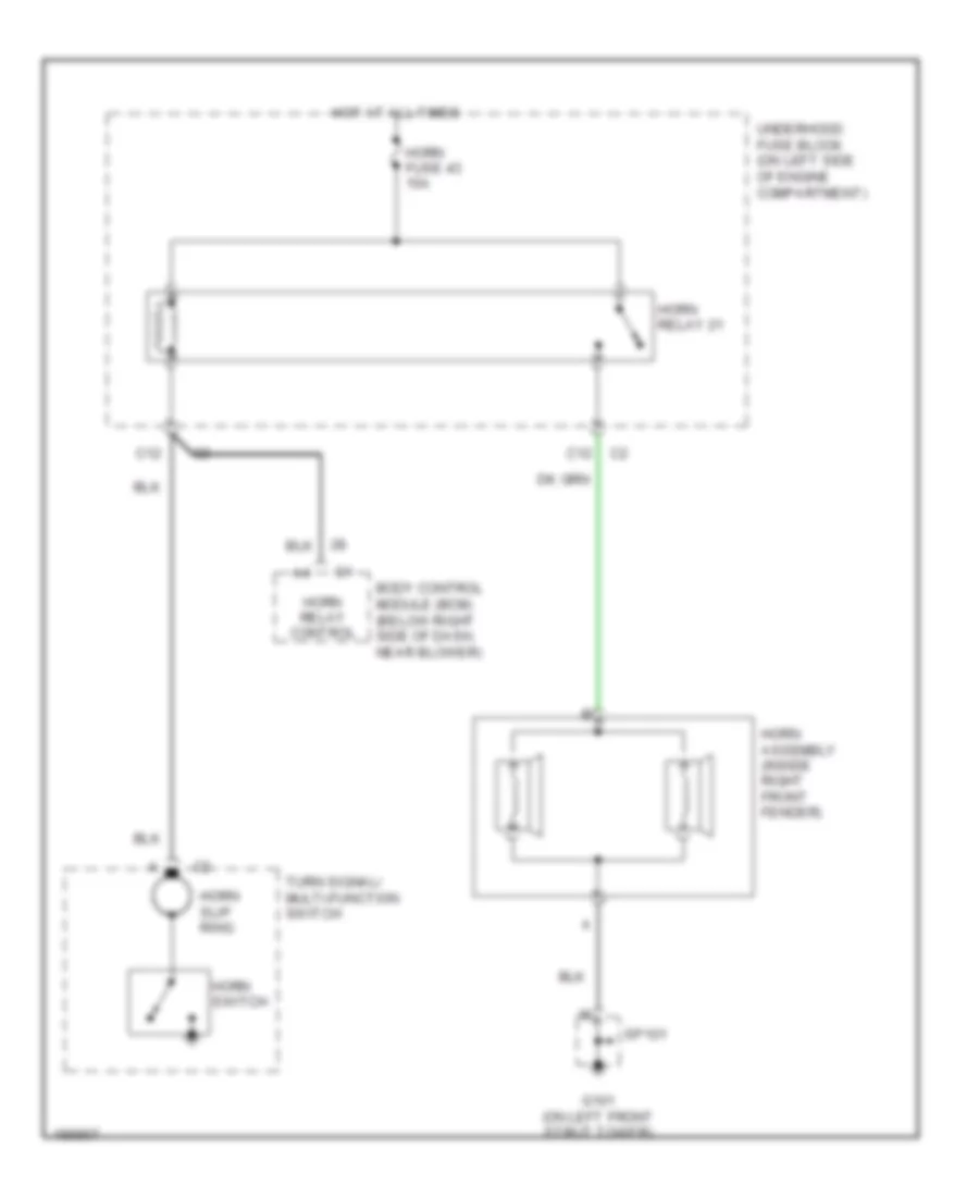 Horn Wiring Diagram for Chevrolet Classic 2004