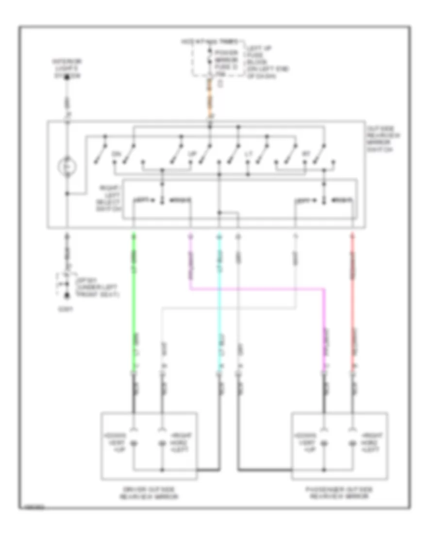 Power Mirrors Wiring Diagram for Chevrolet Classic 2004