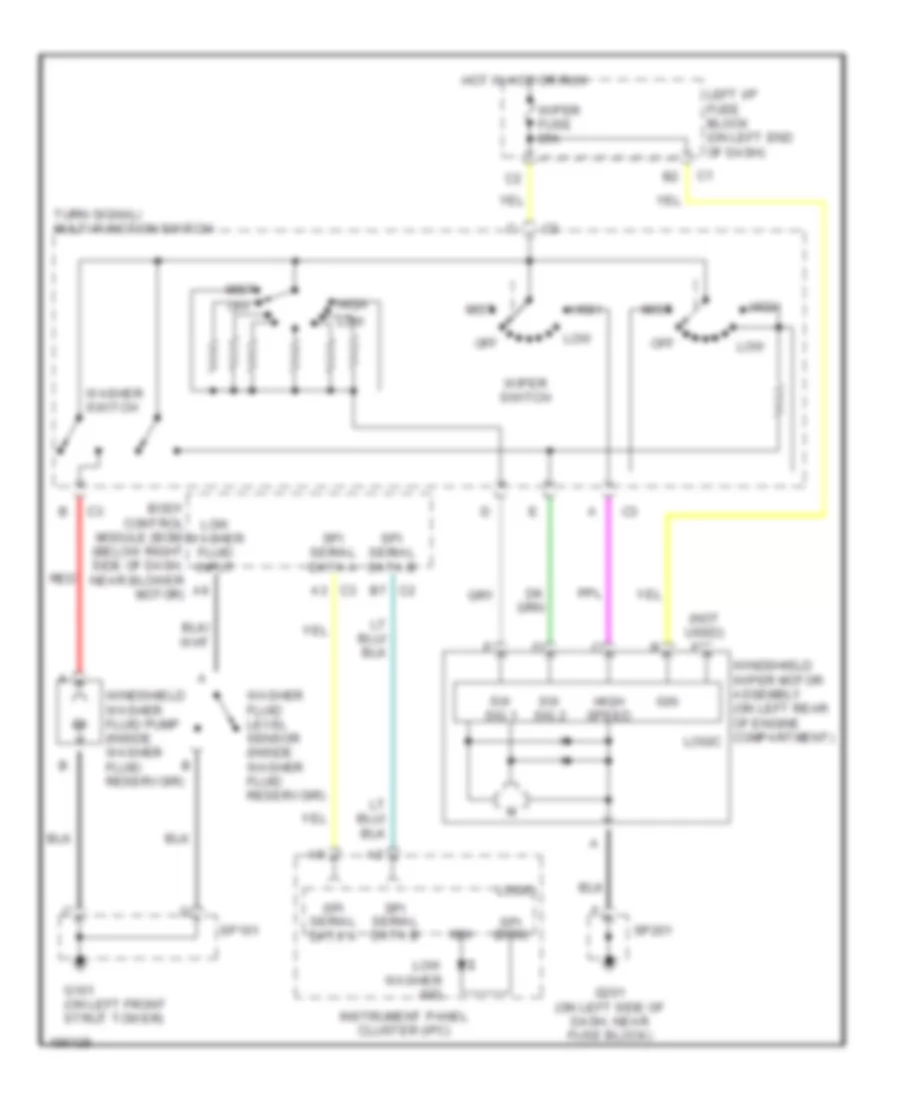 WiperWasher Wiring Diagram for Chevrolet Classic 2004