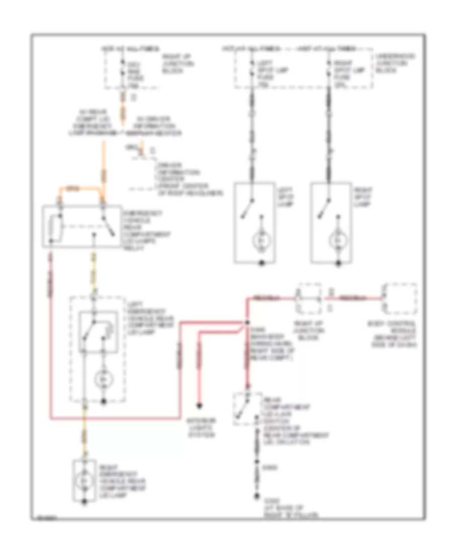 Accessory Lamps Wiring Diagram for Chevrolet Impala LS 2003