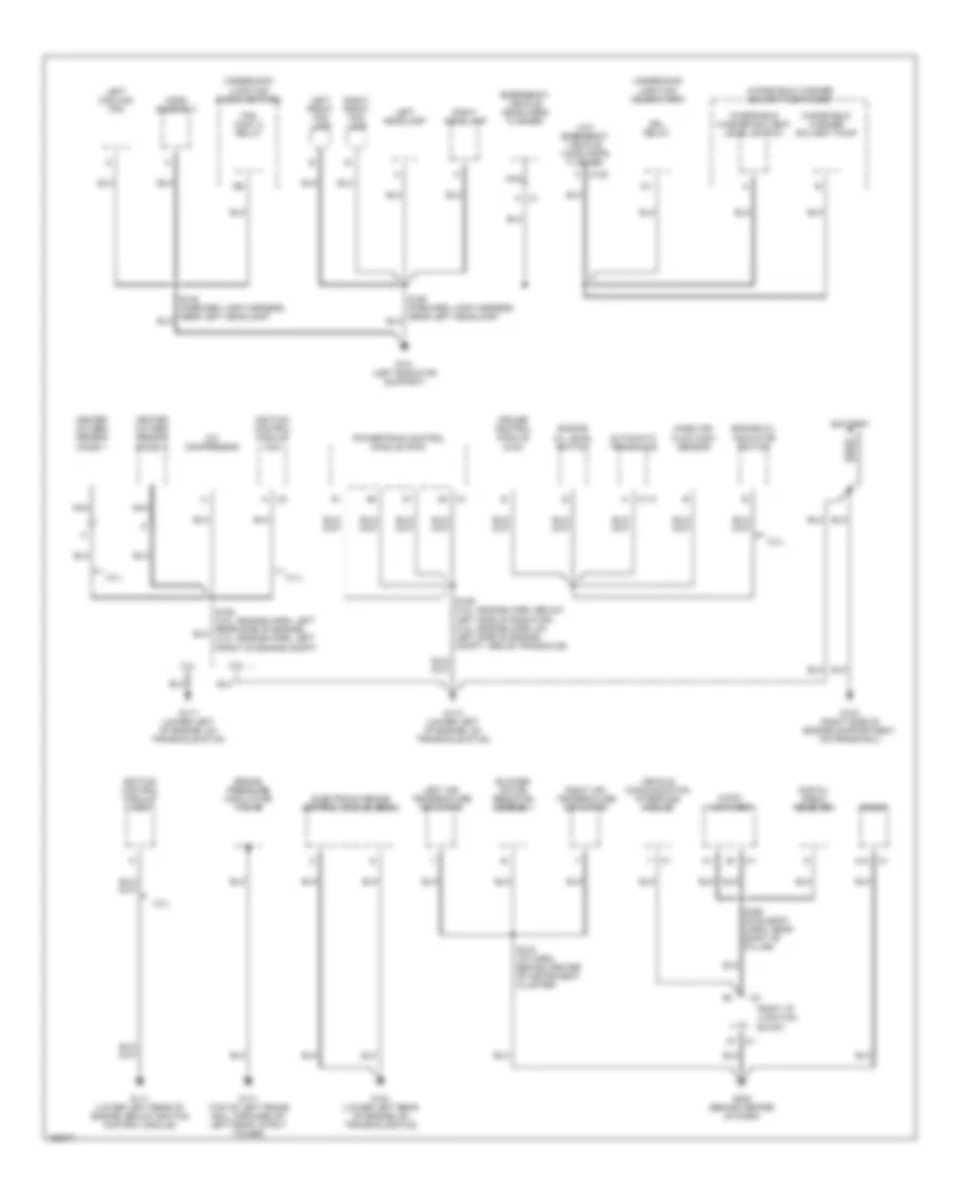 Ground Distribution Wiring Diagram 1 of 3 for Chevrolet Impala LS 2003