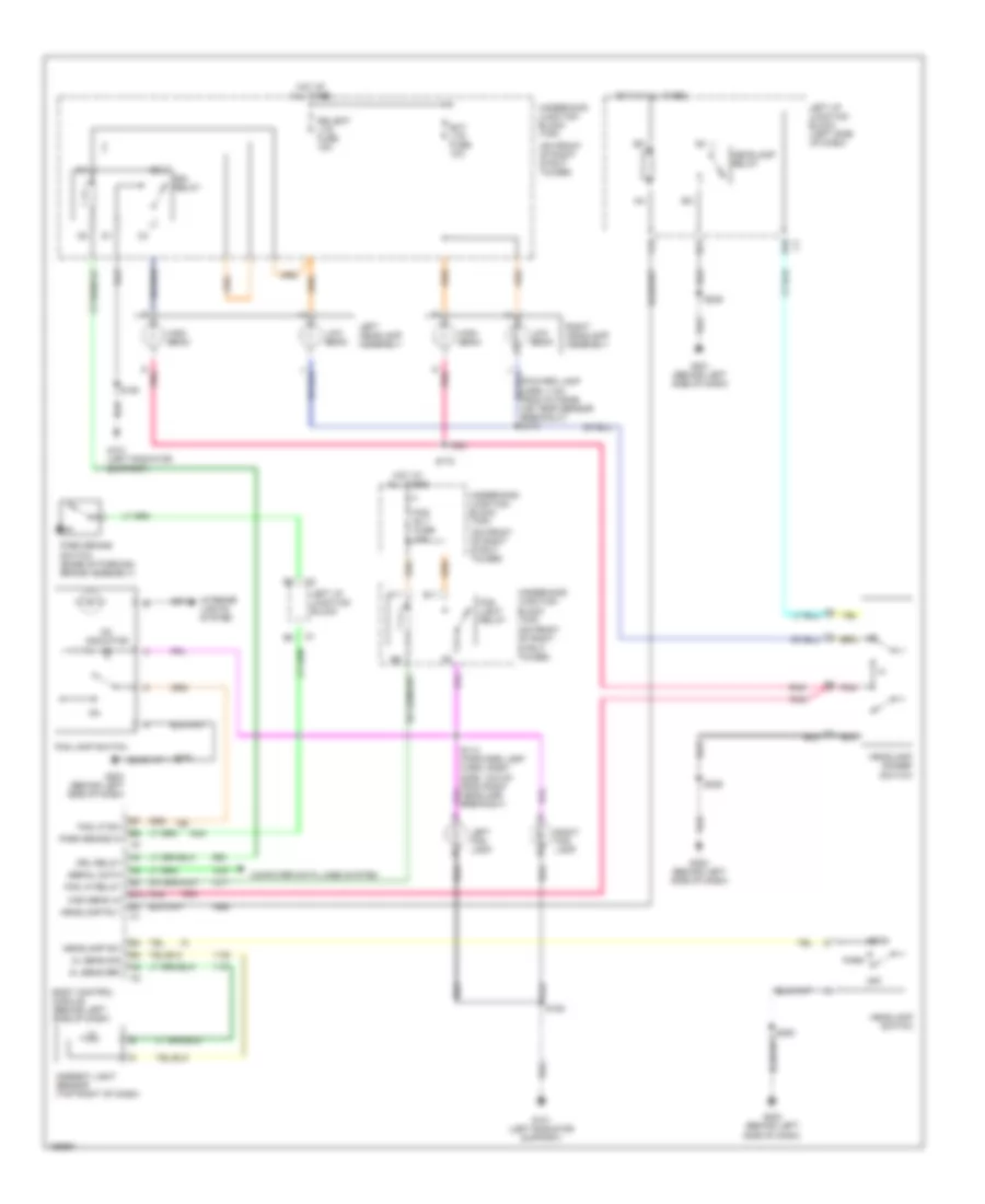 Headlights Wiring Diagram, without Police Or Emergency Vehicle Option for Chevrolet Impala LS 2003