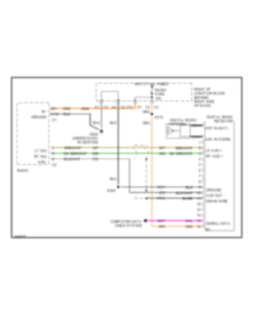 Satellite Radio Wiring Diagram, Early Production for Chevrolet Impala LS 2003