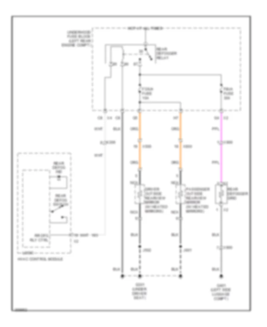 Defoggers Wiring Diagram for Chevrolet Equinox LS 2012