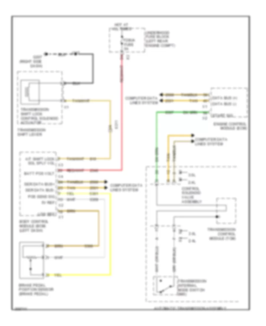Shift Interlock Wiring Diagram for Chevrolet Equinox LS 2012
