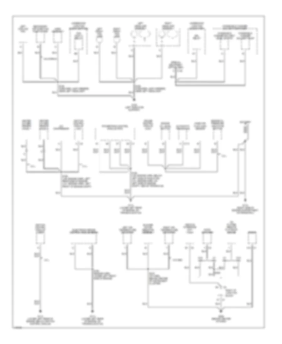 Ground Distribution Wiring Diagram 1 of 3 for Chevrolet Impala 2001