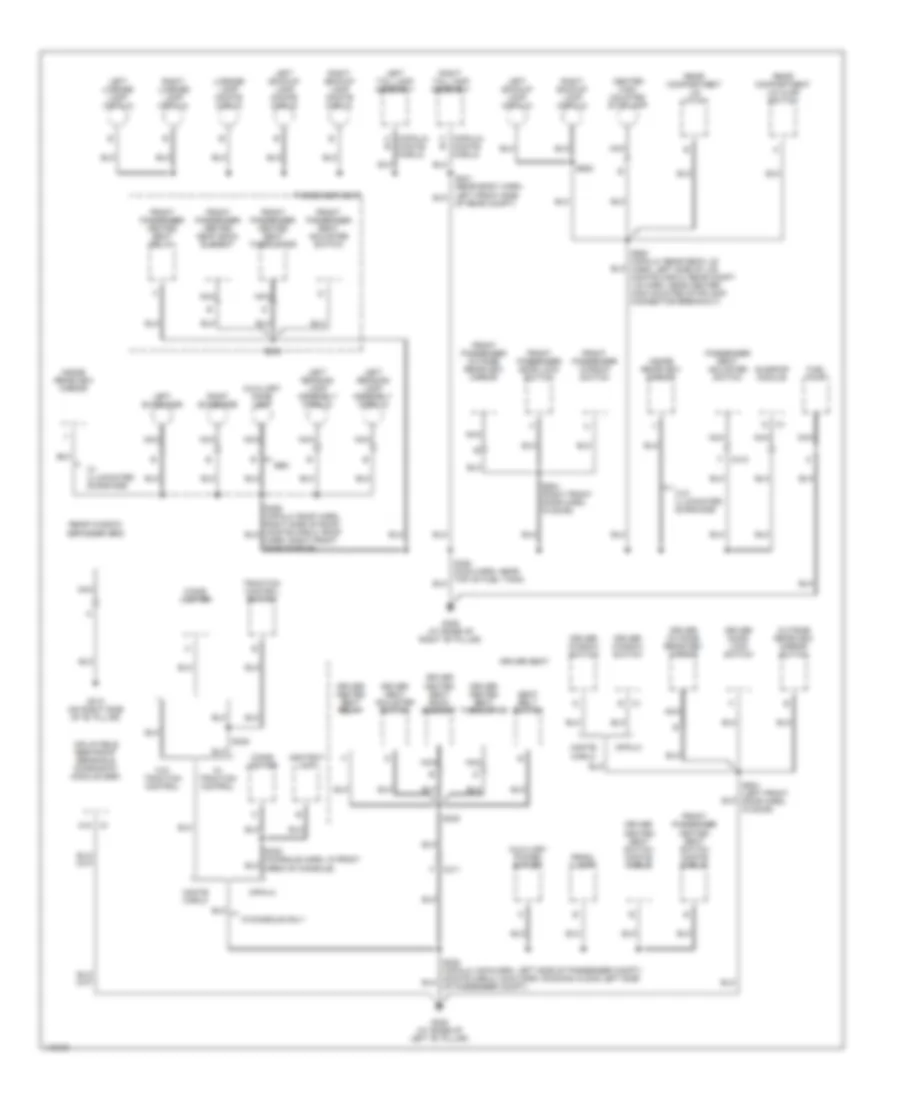 Ground Distribution Wiring Diagram 3 of 3 for Chevrolet Impala 2001