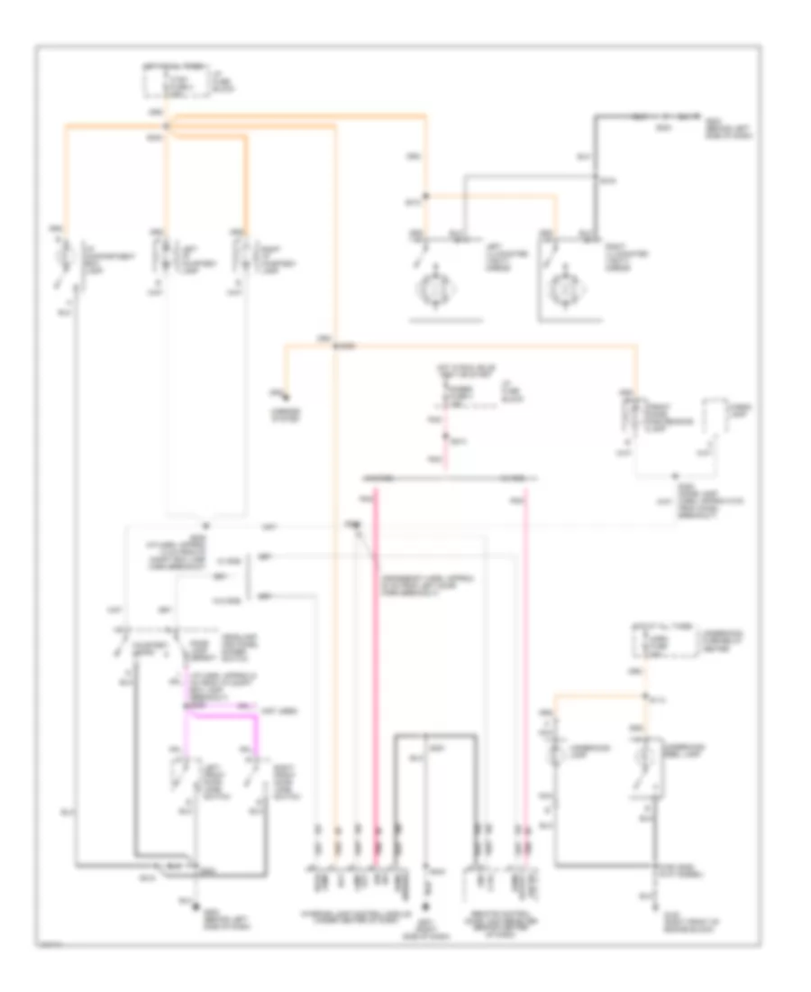 Courtesy Lamps Wiring Diagram Regular Cab Extended Cab for Chevrolet Pickup C1998 3500