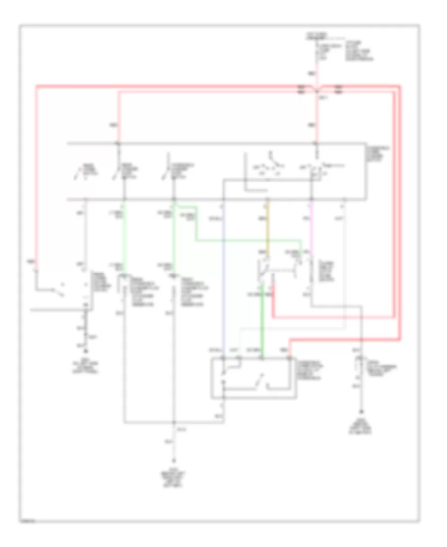 Электросхема стеклоочистителя, дворников и омывателя, Хэтчбек для Chevrolet Aveo LS 2008