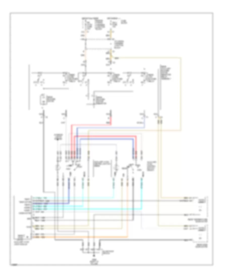 Manual AC Wiring Diagram, Rear with Heat  AC for Chevrolet Suburban K1500 2000