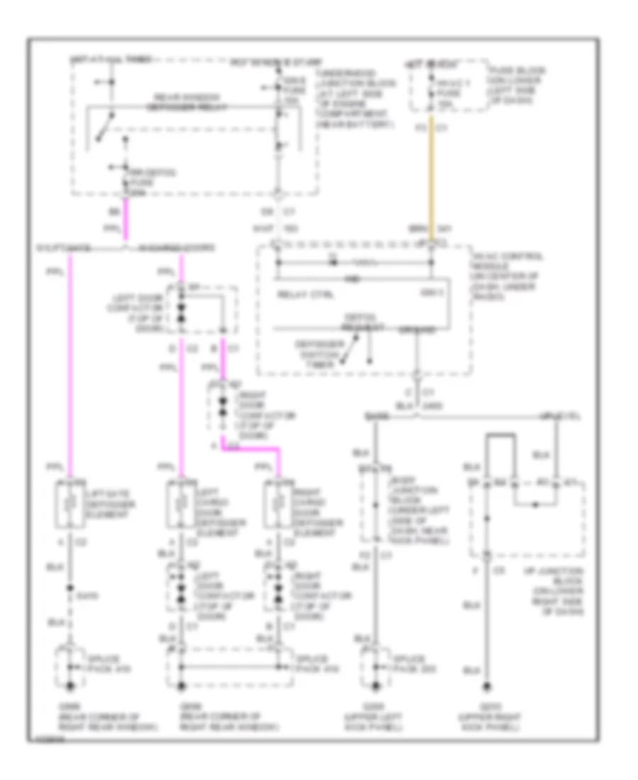 Defogger Wiring Diagram for Chevrolet Suburban K2000 1500