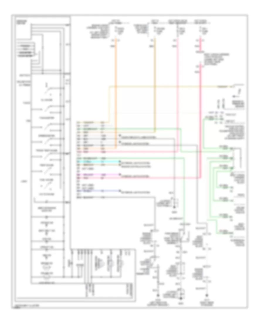 Instrument Cluster Wiring Diagram for Chevrolet Suburban K1500 2000