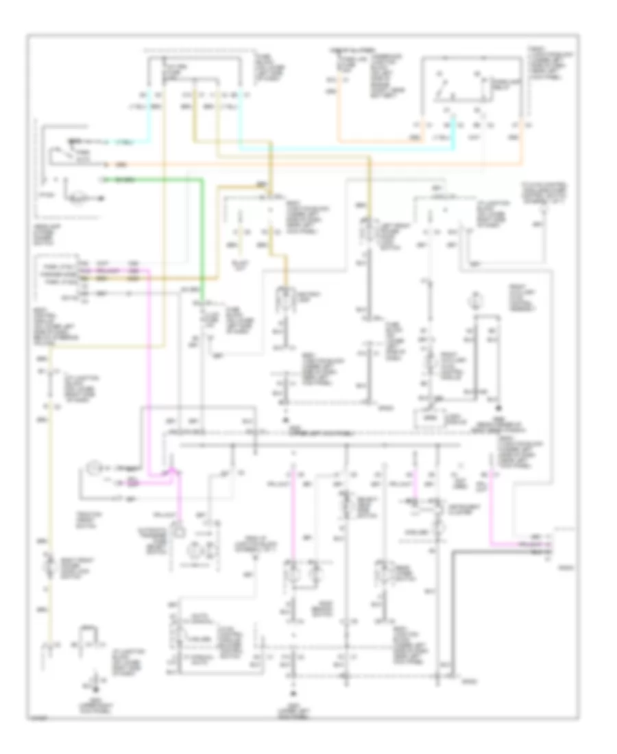 Instrument Illumination Wiring Diagram, Base for Chevrolet Suburban K1500 2000