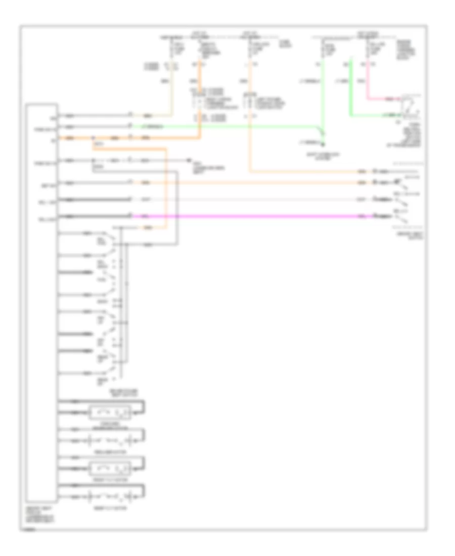 Drivers Memory Seat Wiring Diagram for Chevrolet Suburban K1500 2000