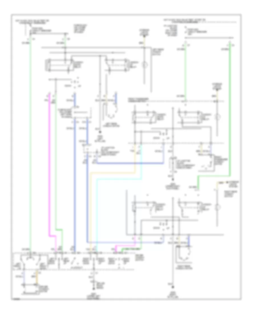 Power Window Wiring Diagram for Chevrolet Suburban K1500 2000