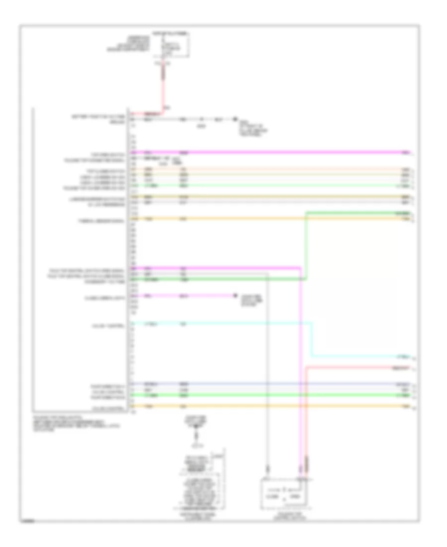 Convertible Top Wiring Diagram, with Power Top (1 of 2) for Chevrolet Corvette 2006