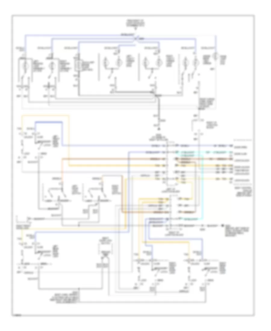 Courtesy Lamps Wiring Diagram (2 of 2) for Chevrolet Impala LS 2001