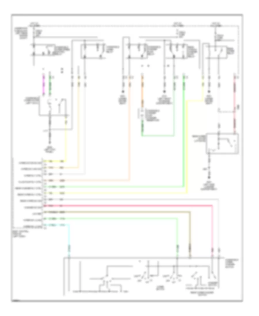Электросхема стеклоочистителя, дворников и омывателя для Chevrolet Equinox LT 2012