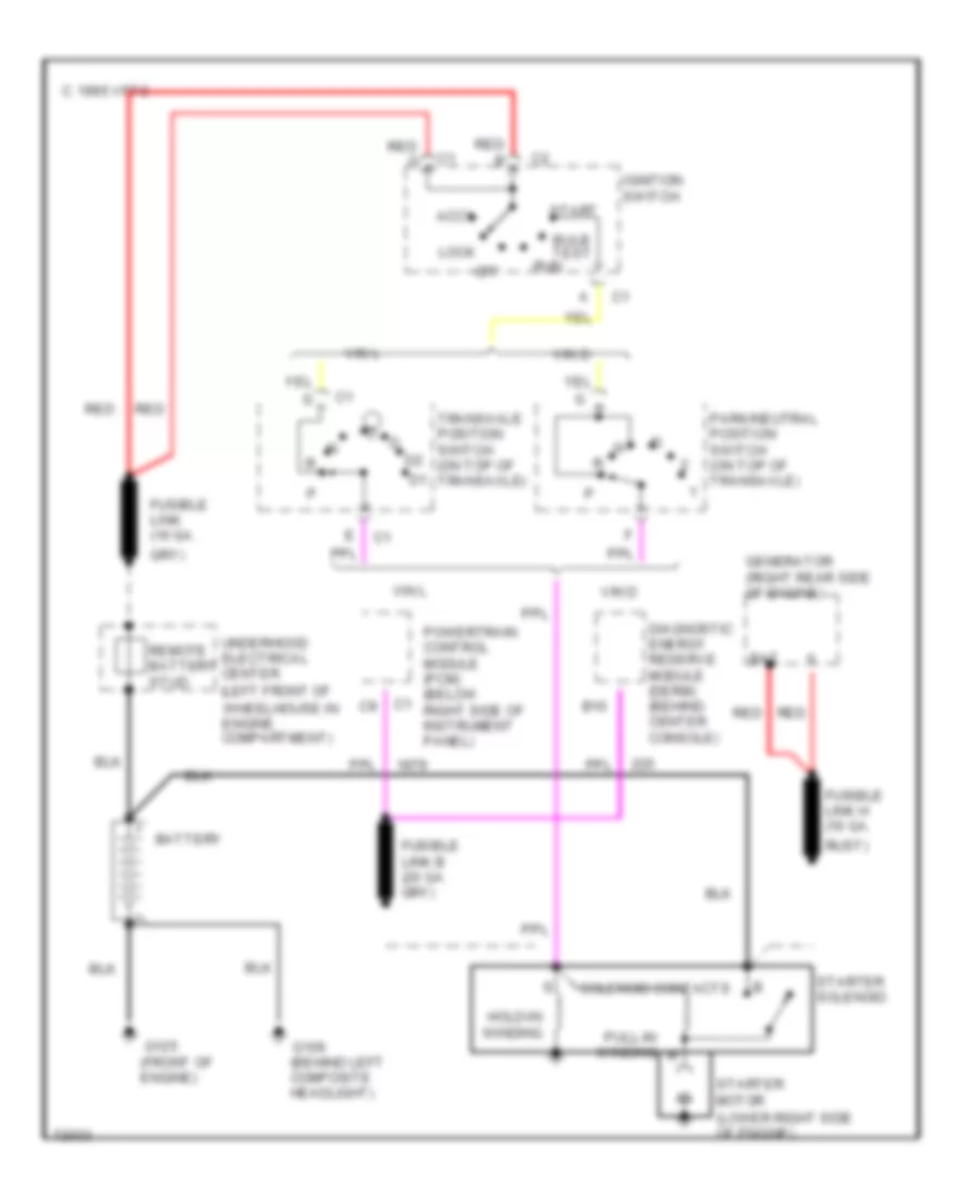 Starting Wiring Diagram for Chevrolet Lumina APV 1995