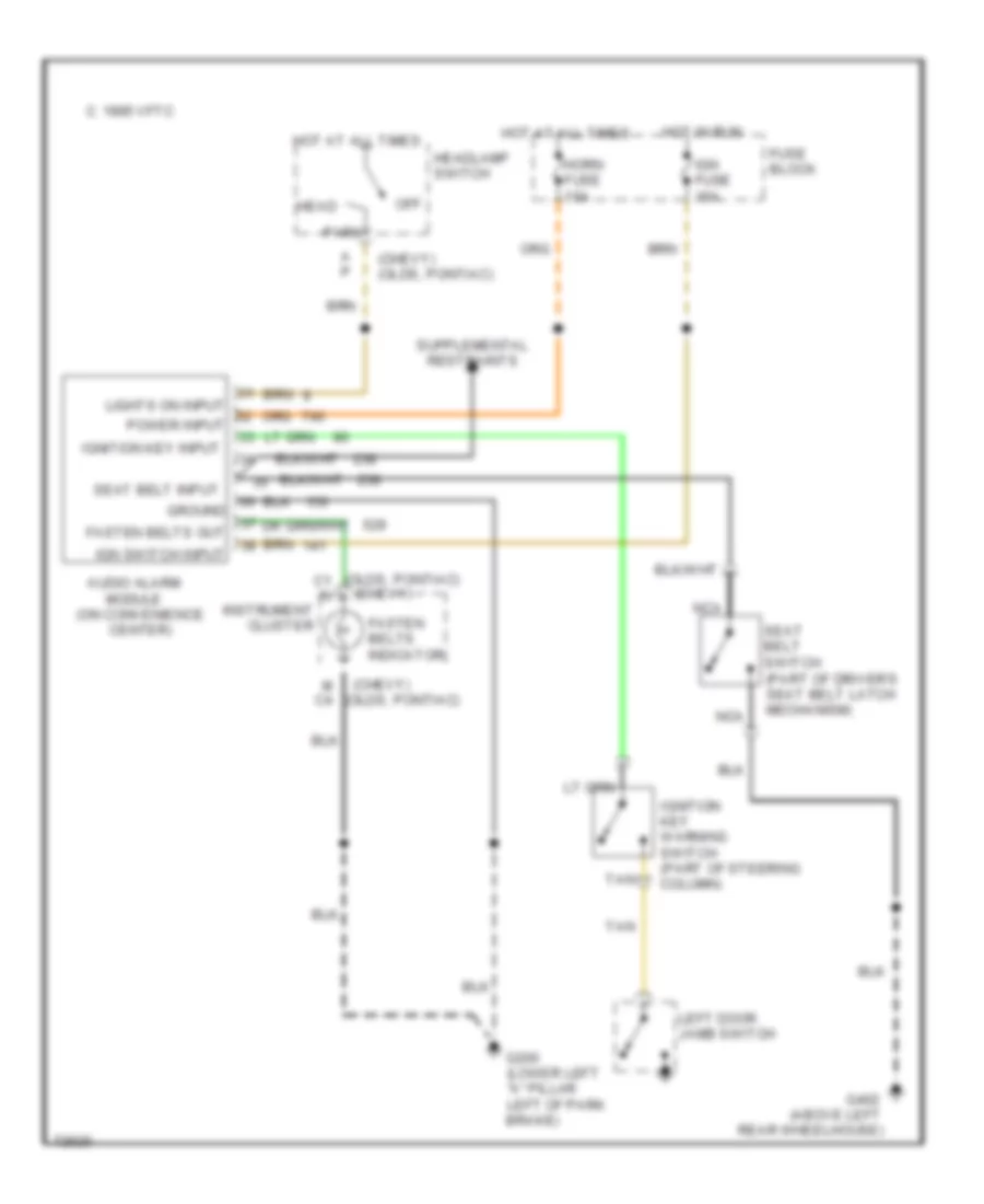 Warning System Wiring Diagrams for Chevrolet Lumina APV 1995