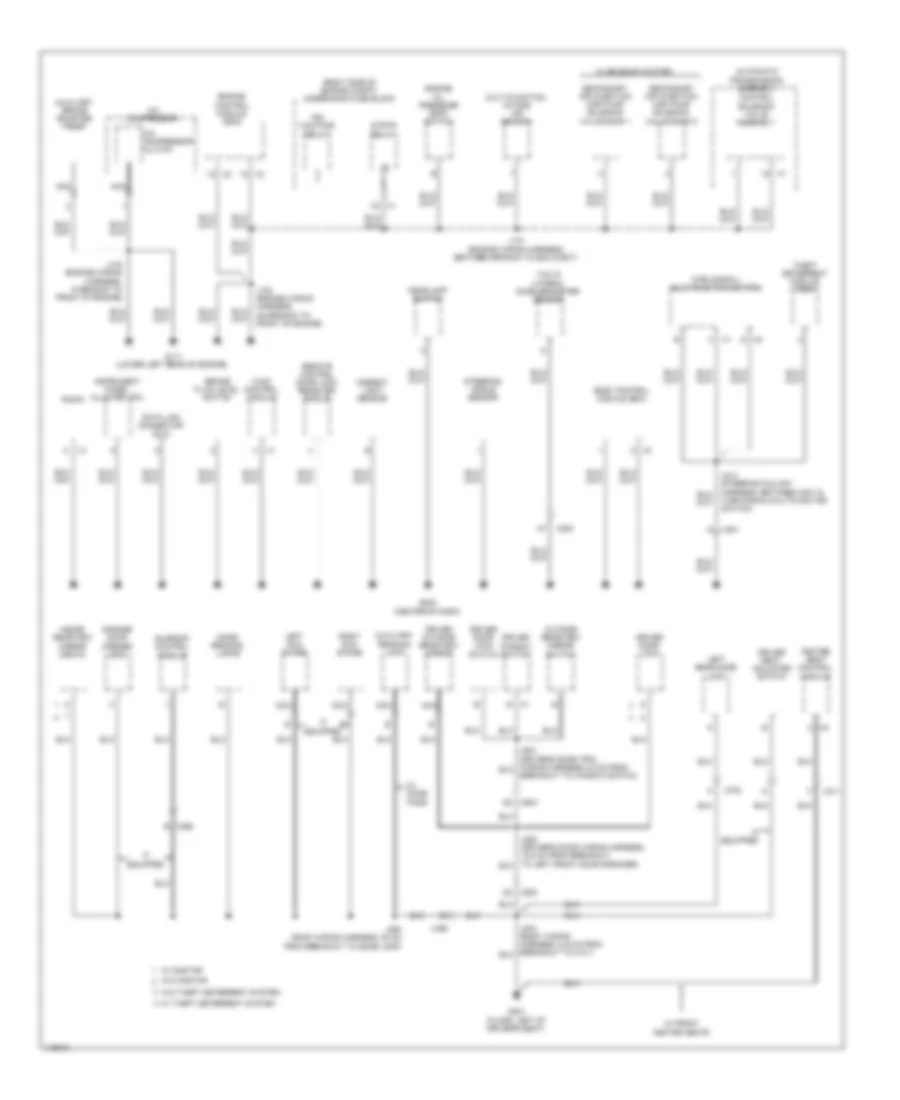 Ground Distribution Wiring Diagram 1 of 3 for Chevrolet Impala Limited LS 2014