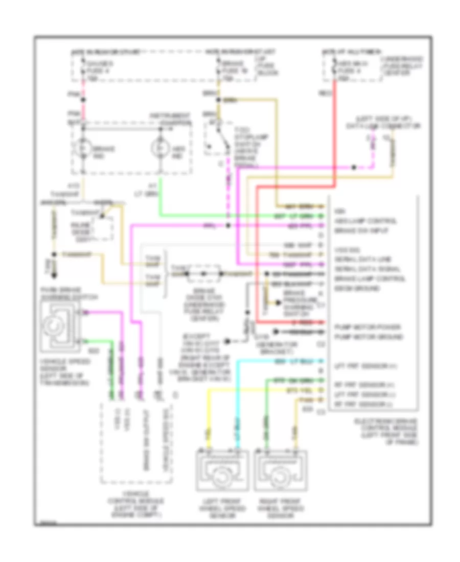 4 3L VIN W Anti lock Brake Wiring Diagrams for Chevrolet Chevy Van G1996 2500