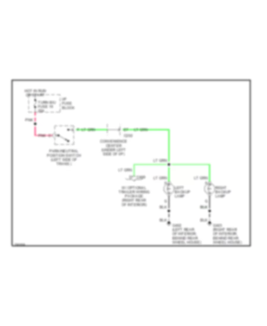 Backup Lamps Wiring Diagram for Chevrolet Chevy Van G1996 2500