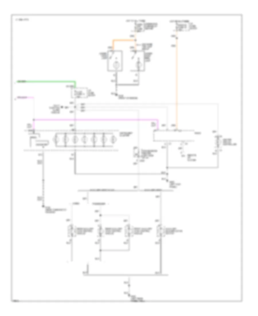 Interior Light Wiring Diagram (3 of 3) for Chevrolet Chevy Van G2500 1996