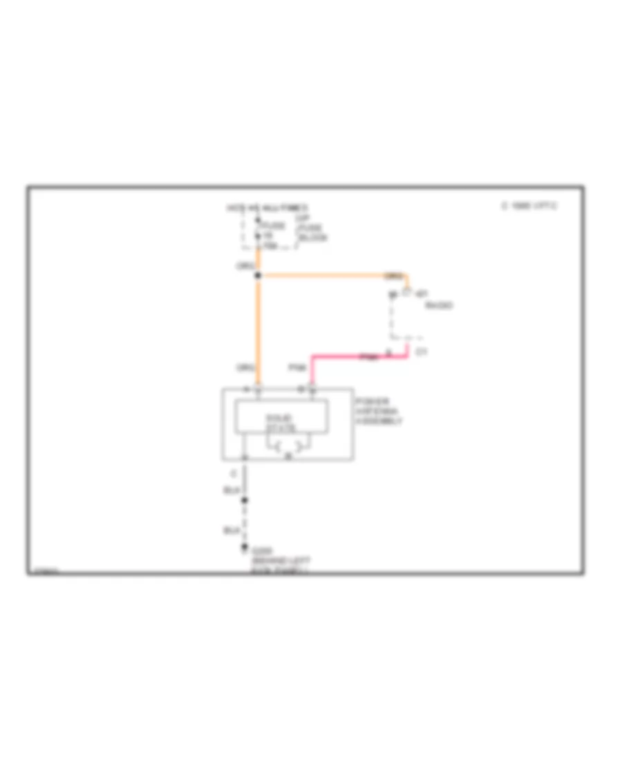 Power Antenna Wiring Diagram for Chevrolet Chevy Van G1996 2500