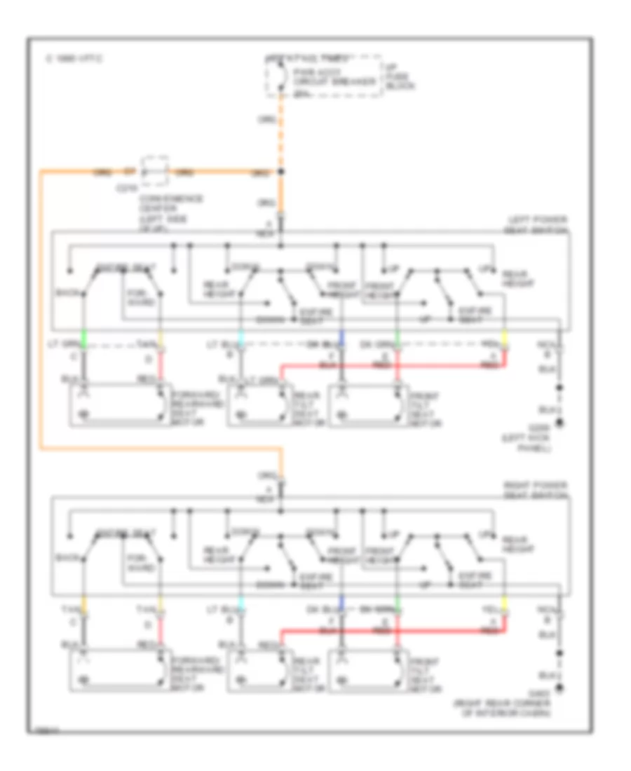 6-Way Power Seat Wiring Diagram for Chevrolet Chevy Van G2500 1996