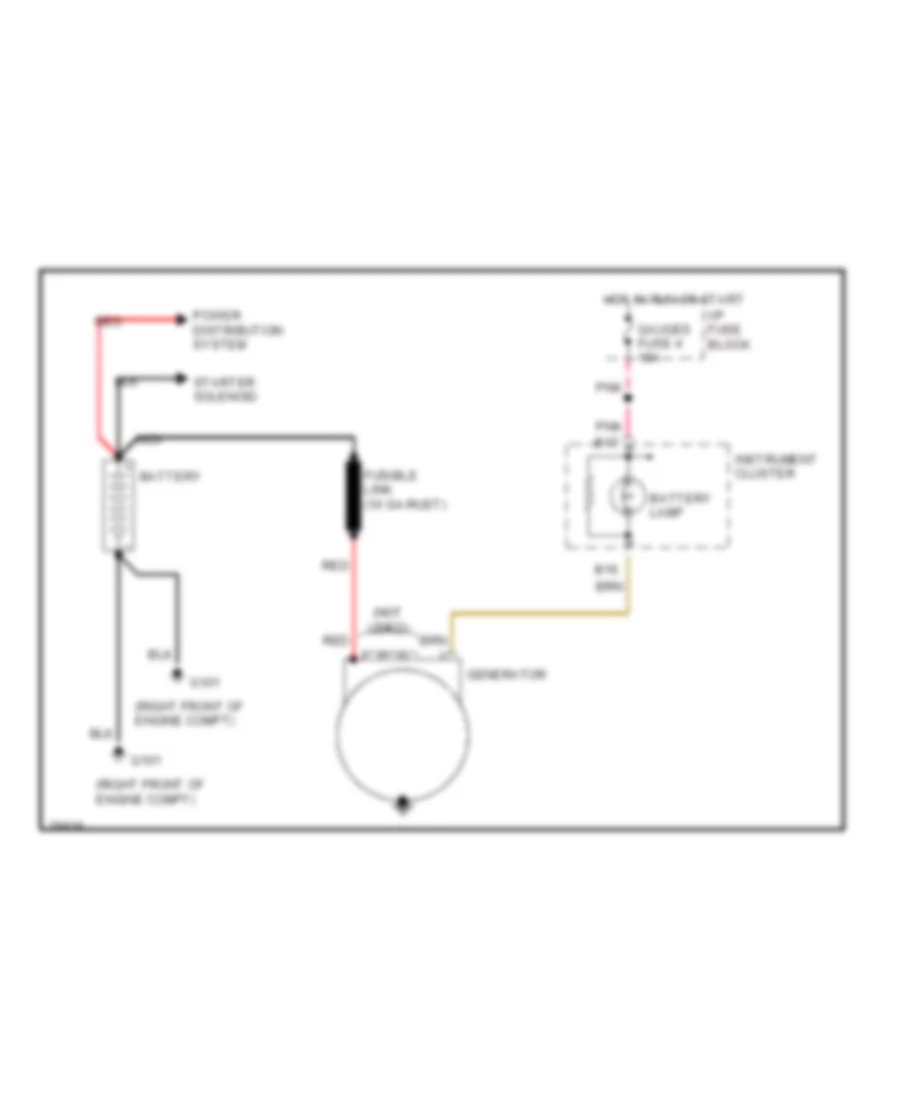 4 3L VIN W Charging Wiring Diagram for Chevrolet Chevy Van G1996 2500