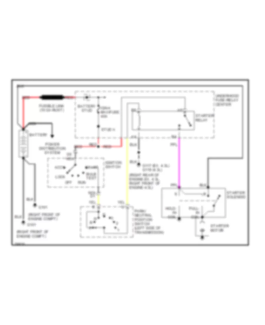 4 3L VIN W Starting Wiring Diagram for Chevrolet Chevy Van G1996 2500