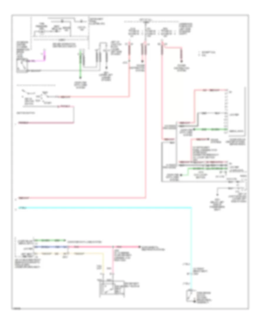 Warning Systems Wiring Diagram, without Bucket Seats  Power Mirrors (2 of 2) for Chevrolet Silverado 3500 HD WT 2013