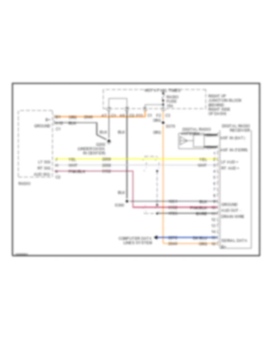Satellite Radio Wiring Diagram Late Production for Chevrolet Monte Carlo LS 2003