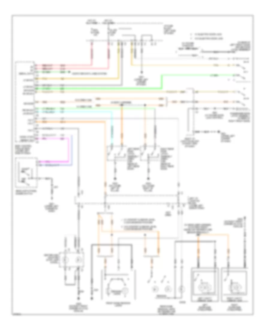 Courtesy Lamps Wiring Diagram without AN3 DL3 for Chevrolet Cab  Chassis Silverado HD 2008 3500