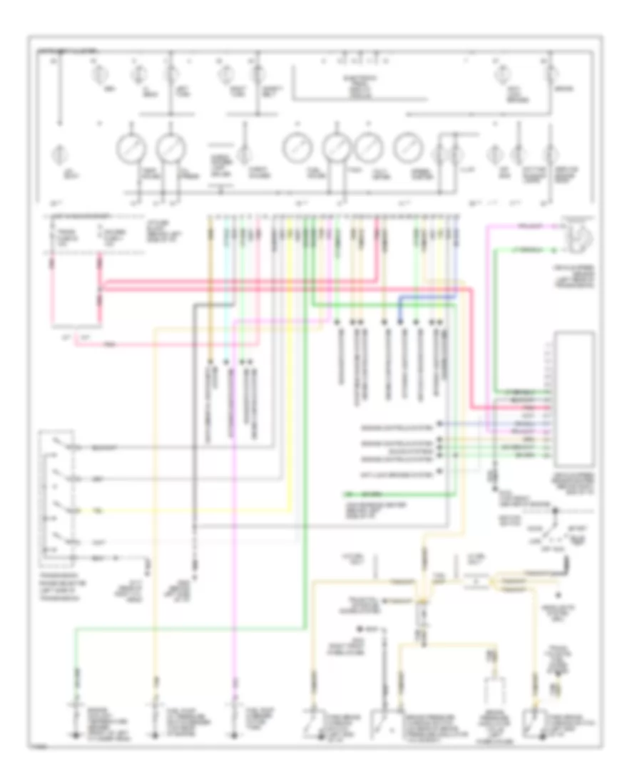 Instrument Cluster Wiring Diagram Gasoline for Chevrolet CHD 1995 3500