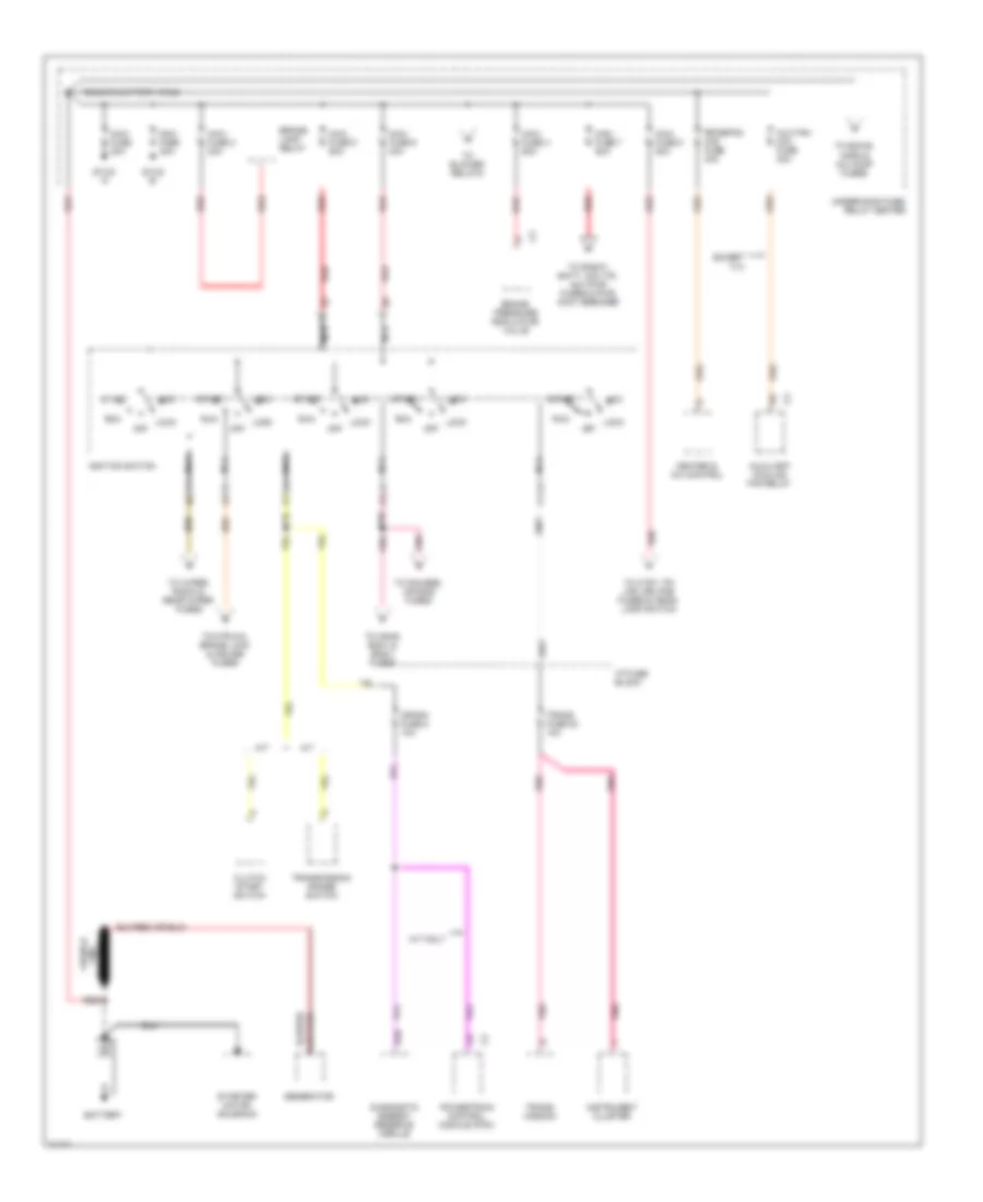 Power Distribution Wiring Diagram, Gasoline (1 of 6) for Chevrolet C3500 HD 1995