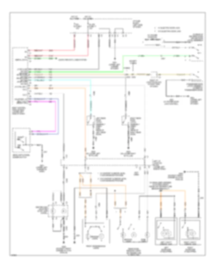 Courtesy Lamps Wiring Diagram with Bucket Seats  Power Mirrors for Chevrolet Silverado LS 2013 1500