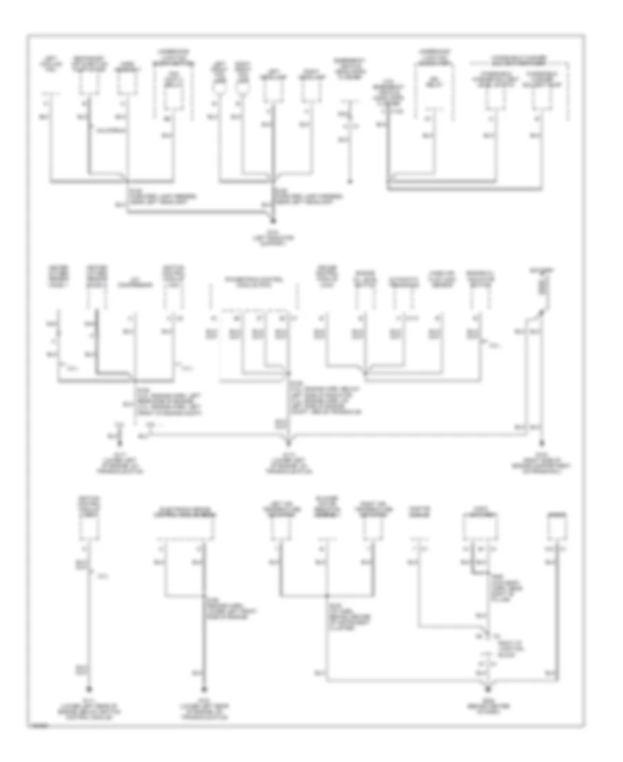 Ground Distribution Wiring Diagram 1 of 3 for Chevrolet Impala 2002