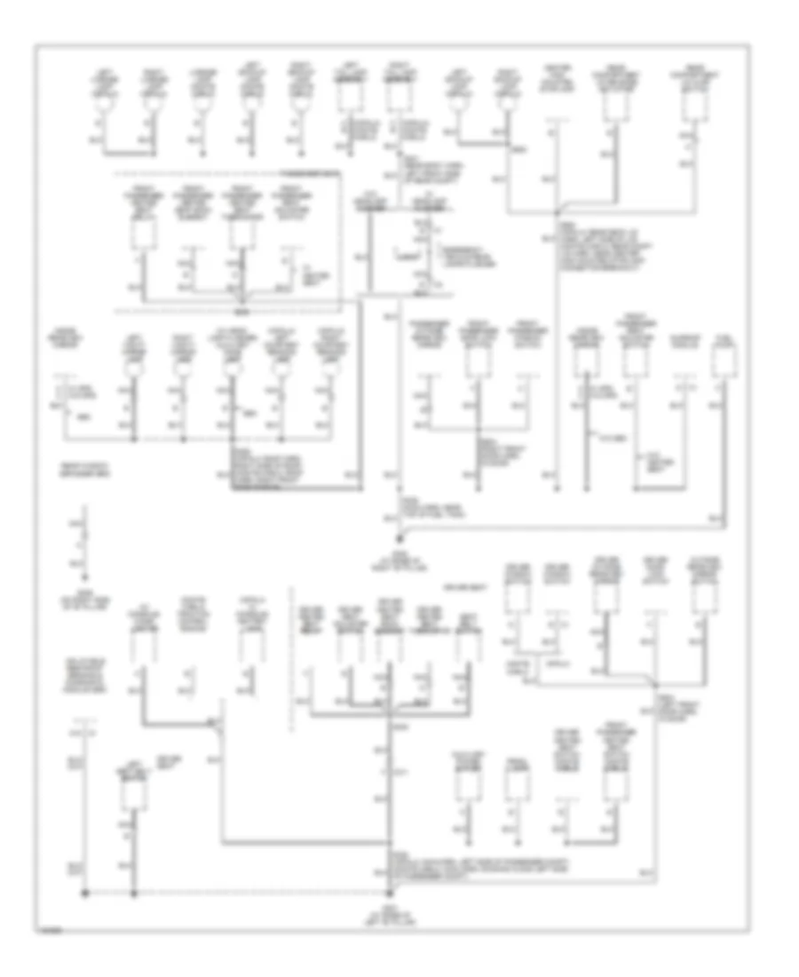 Ground Distribution Wiring Diagram 3 of 3 for Chevrolet Impala 2002