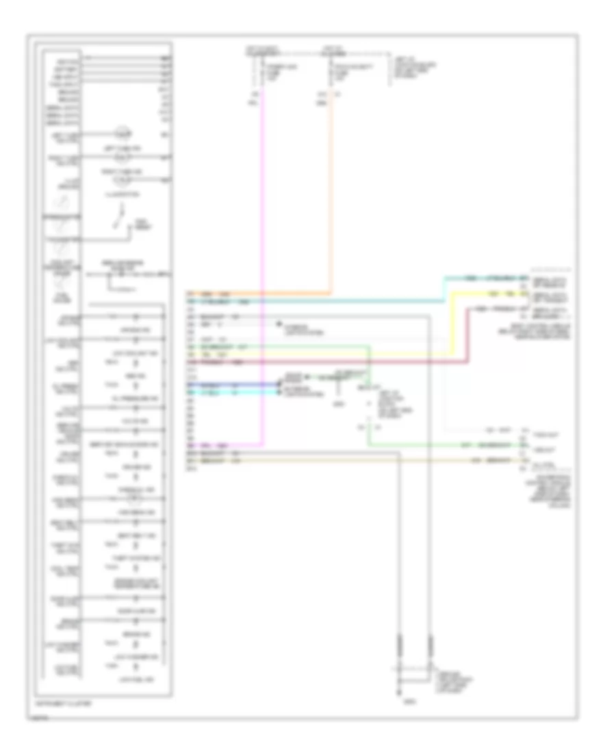 Instrument Cluster Wiring Diagram for Chevrolet Malibu LS 2001